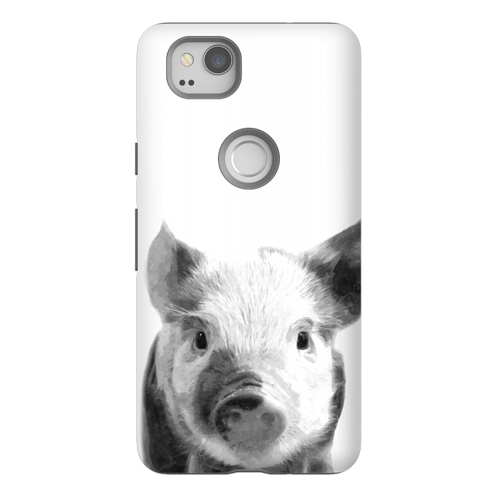 Pixel 2 StrongFit Black and White Pig by Alemi