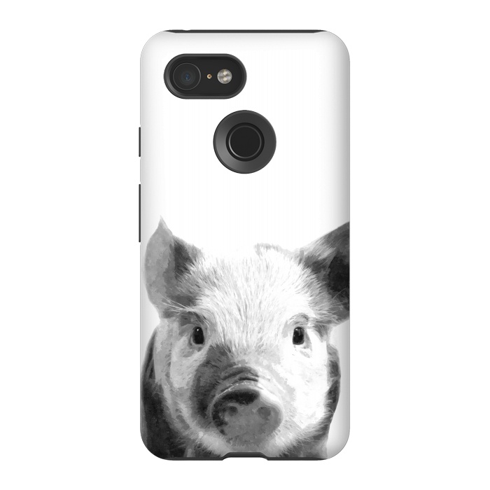 Pixel 3 StrongFit Black and White Pig by Alemi