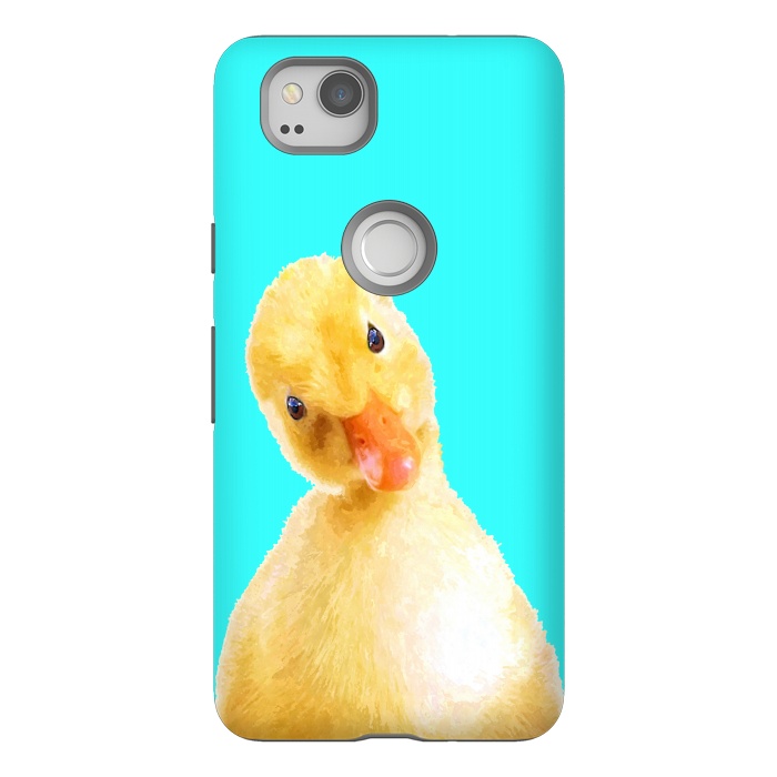 Pixel 2 StrongFit Duckling Turquoise Background by Alemi