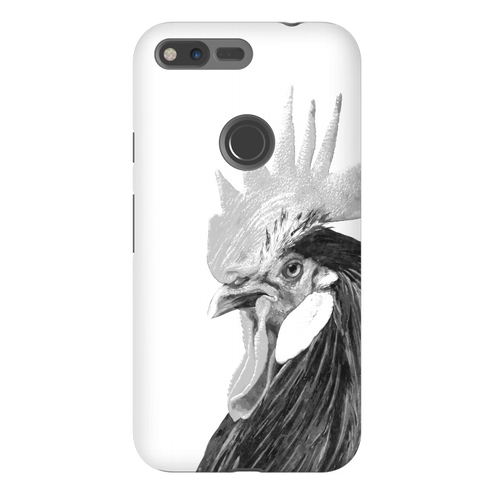 Pixel XL StrongFit Black and White Rooster by Alemi