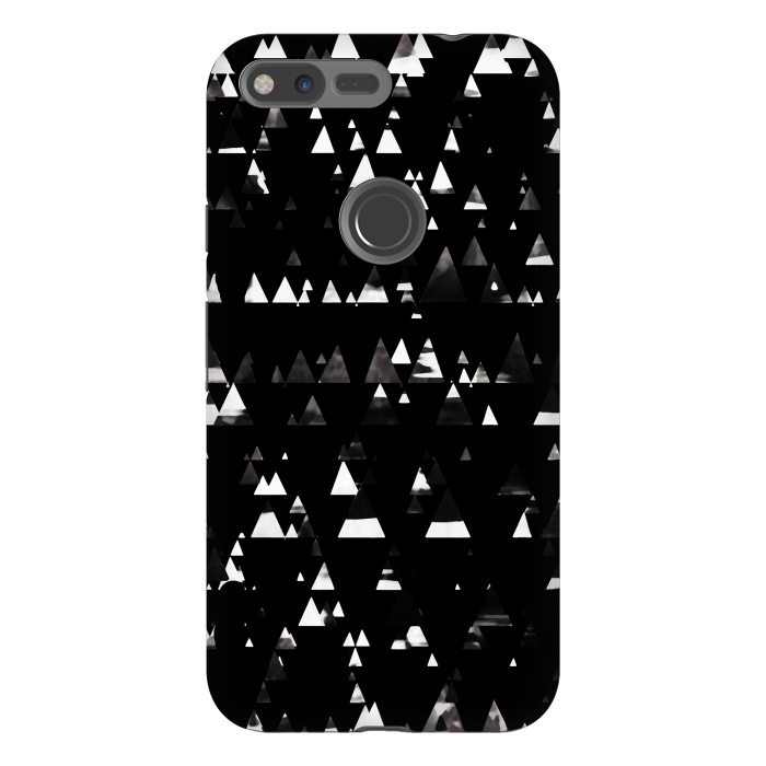 Pixel XL StrongFit Black and white triangles pine forest by Oana 
