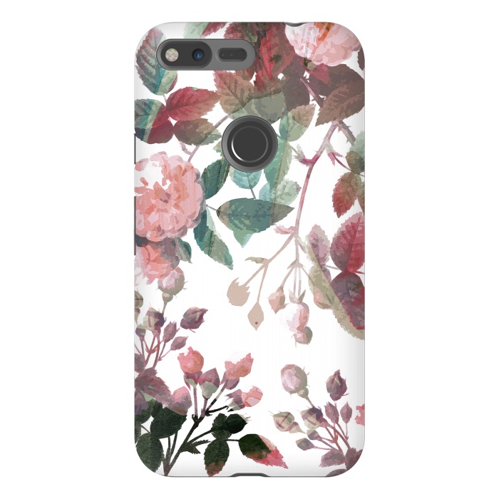 Pixel XL StrongFit Watercolor painted roses - autumnal colors by Oana 