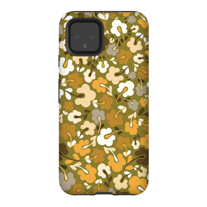 Pixel 4 StrongFit Ditsy Flowers in Green by Paula Ohreen