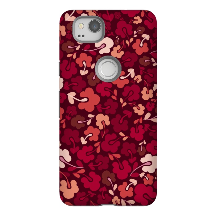 Pixel 2 StrongFit Ditsy Flowers in Pink and Red by Paula Ohreen