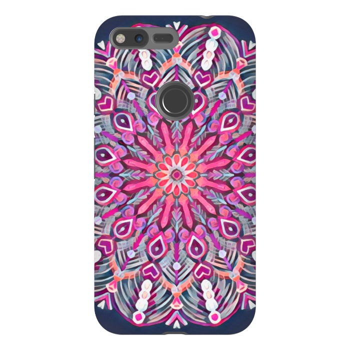 Pixel XL StrongFit Magenta Party Boho Mandala  by Micklyn Le Feuvre