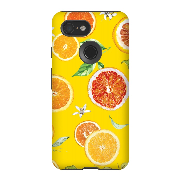 Pixel 3 StrongFit Orange slices #pattern #trendy #style by Bledi