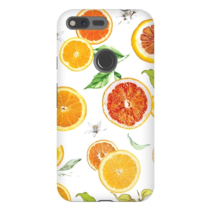 Pixel XL StrongFit Orange slices 2 #pattern #trendy #style by Bledi