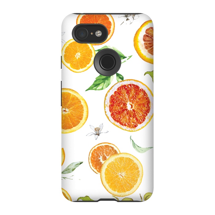 Pixel 3 StrongFit Orange slices 2 #pattern #trendy #style by Bledi