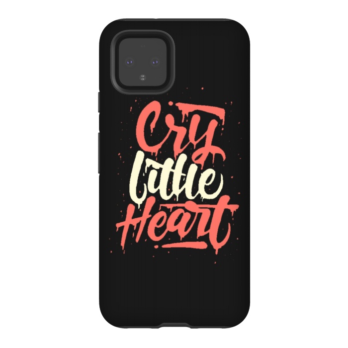 Pixel 4 StrongFit cry little heart by cowohigienis