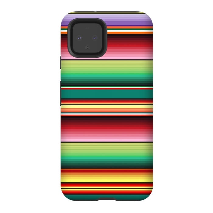 Pixel 4 StrongFit Mexican Fabric Texture Colors Textile by BluedarkArt