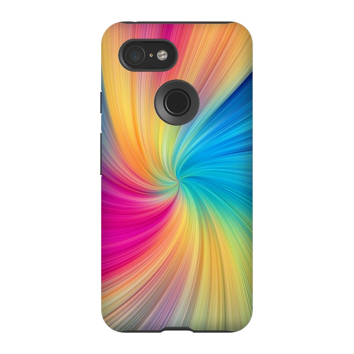 Pixel 3 StrongFit Rainbow Abstract Design by Art Design Works