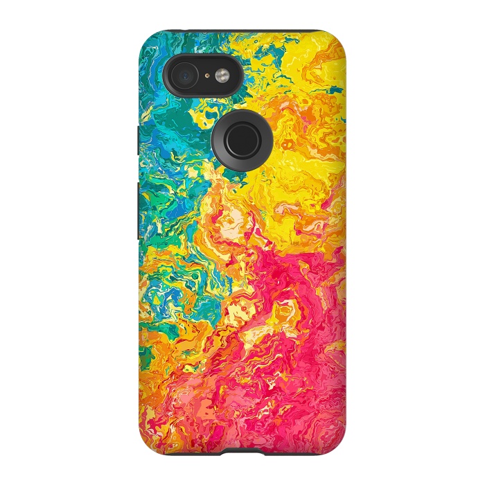 Pixel 3 StrongFit Rainbow Abstract Painting I by Art Design Works