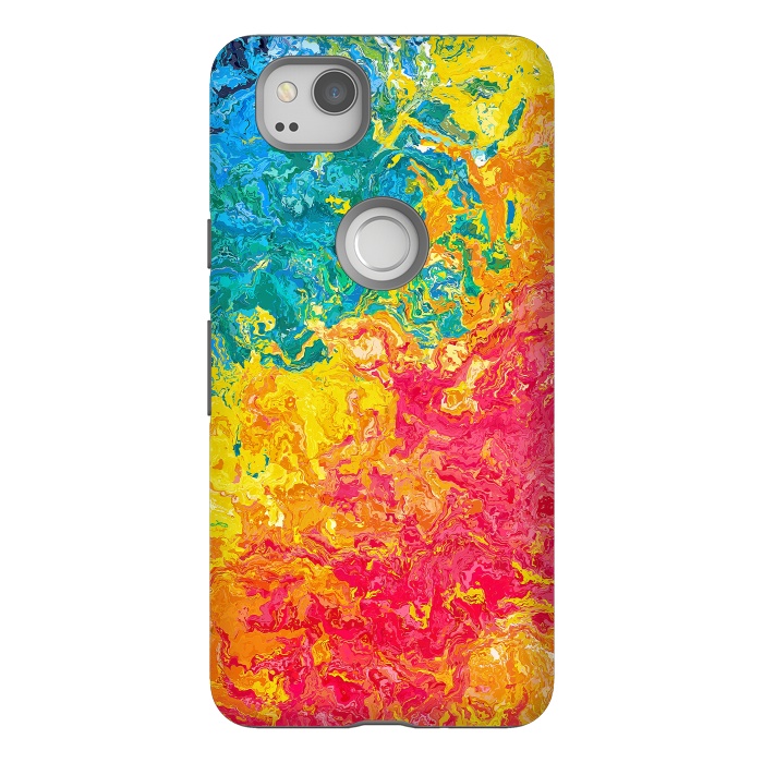 Pixel 2 StrongFit Rainbow Abstract Painting II by Art Design Works