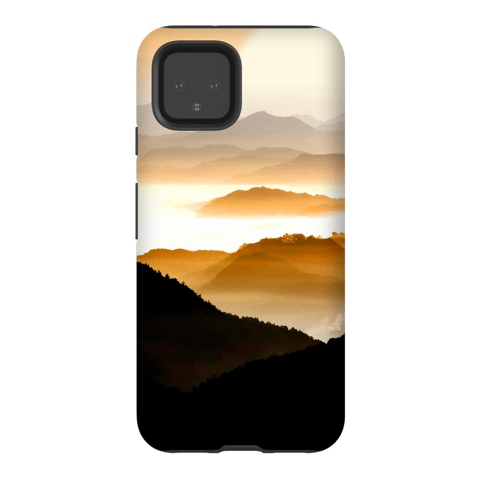 Pixel 4 StrongFit Sunrise Mountain by Creativeaxle