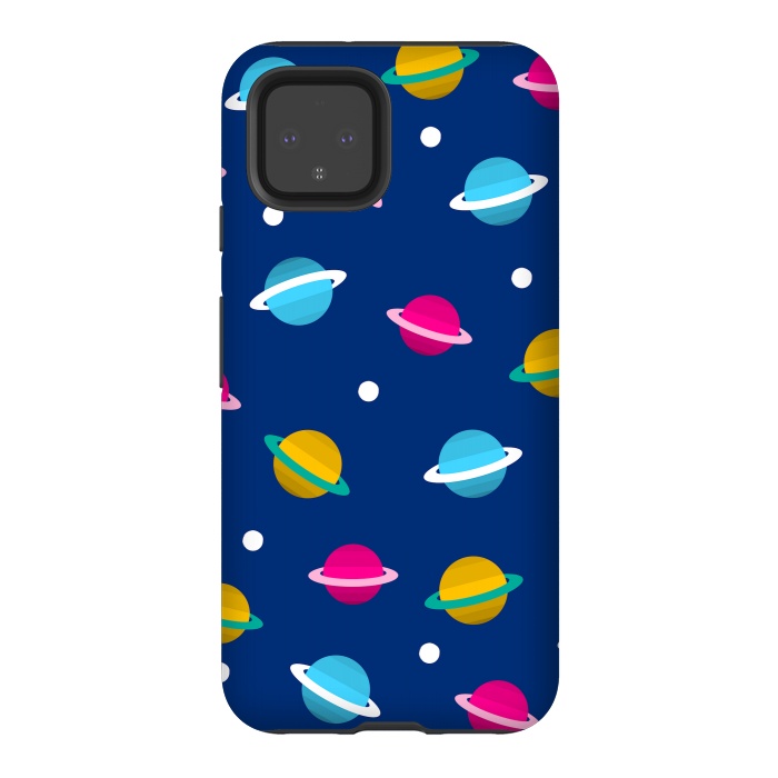 Pixel 4 StrongFit blue space design by MALLIKA