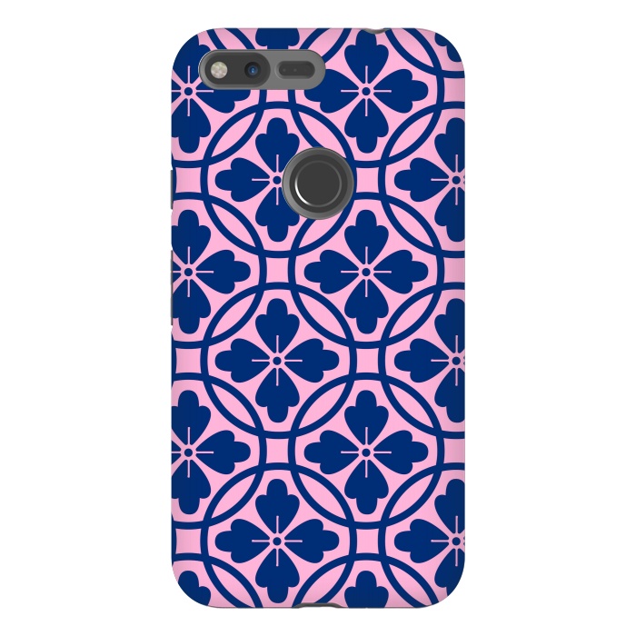 Pixel XL StrongFit blue pink floral pattern 2 by MALLIKA