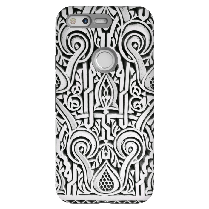 Pixel StrongFit Intricate architectural botanical ornaments black and white by Oana 