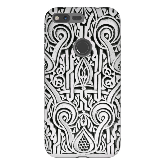 Pixel XL StrongFit Intricate architectural botanical ornaments black and white by Oana 