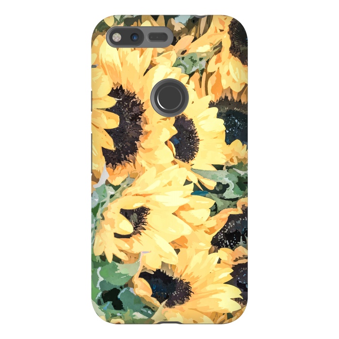 Pixel XL StrongFit Yellow Sunflower by Creativeaxle