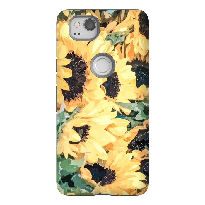 Pixel 2 StrongFit Yellow Sunflower by Creativeaxle