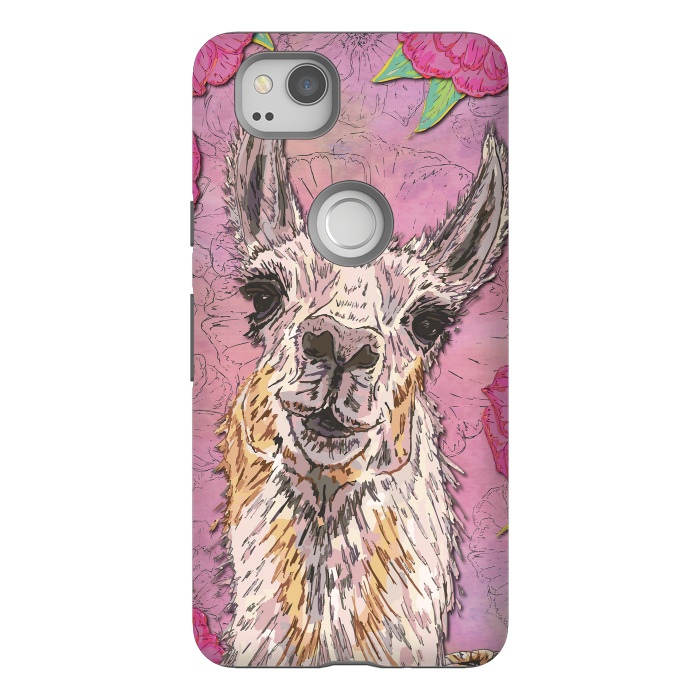 Pixel 2 StrongFit Perfectly Pink Llama by Lotti Brown