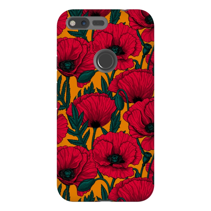Pixel XL StrongFit Red poppy garden by Katerina Kirilova