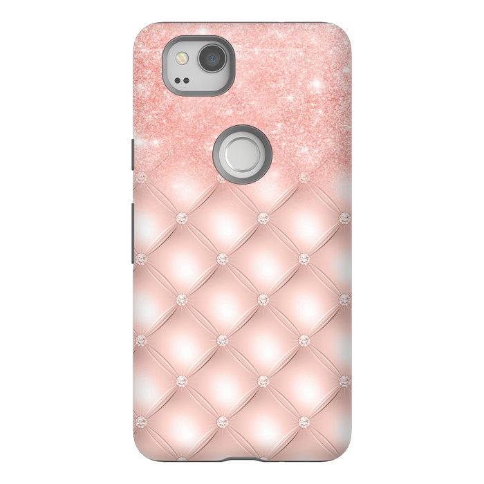 Pixel 2 StrongFit Blush Pink Glitter on Luxury Pink Diamonds  by  Utart