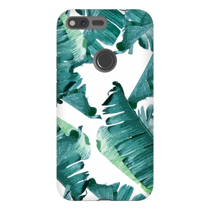 Pixel XL StrongFit Tropical Banana Leaves by Creativeaxle