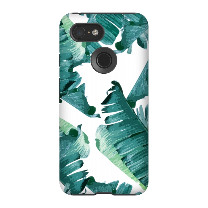 Pixel 3 StrongFit Tropical Banana Leaves by Creativeaxle
