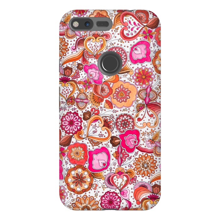 Pixel XL StrongFit Sowing the Seeds of Love - Pink and Coral by Paula Ohreen