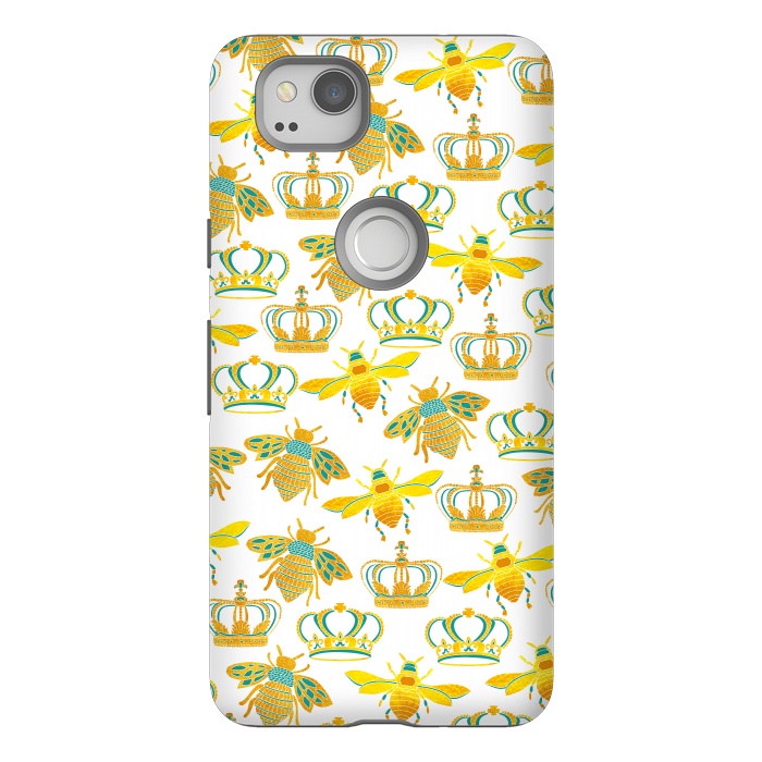 Pixel 2 StrongFit Royal Bees by Pom Graphic Design