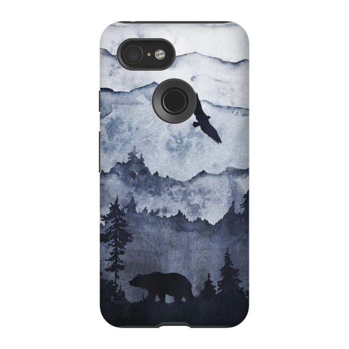 Pixel 3 StrongFit The mountains are calling- bear and eagle by  Utart