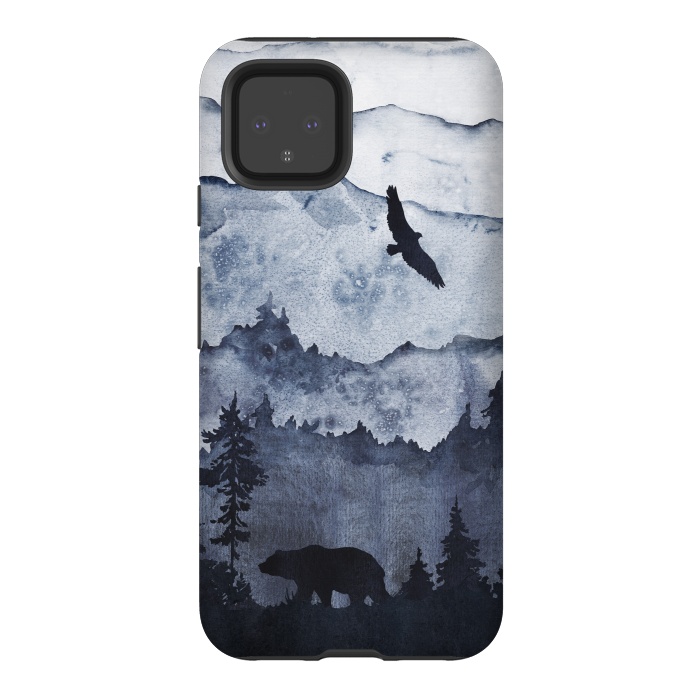Pixel 4 StrongFit The mountains are calling- bear and eagle by  Utart