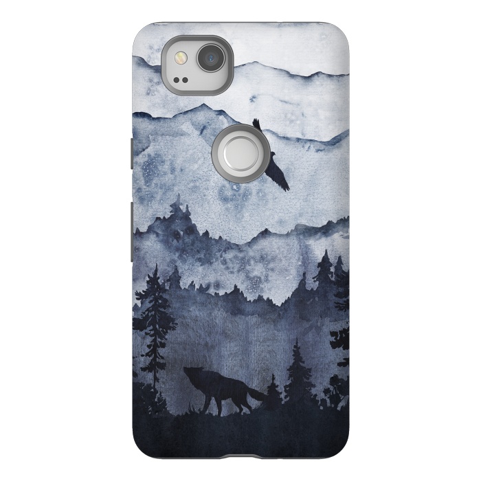 Pixel 2 StrongFit the mountains are calling- wolf and eagle by  Utart