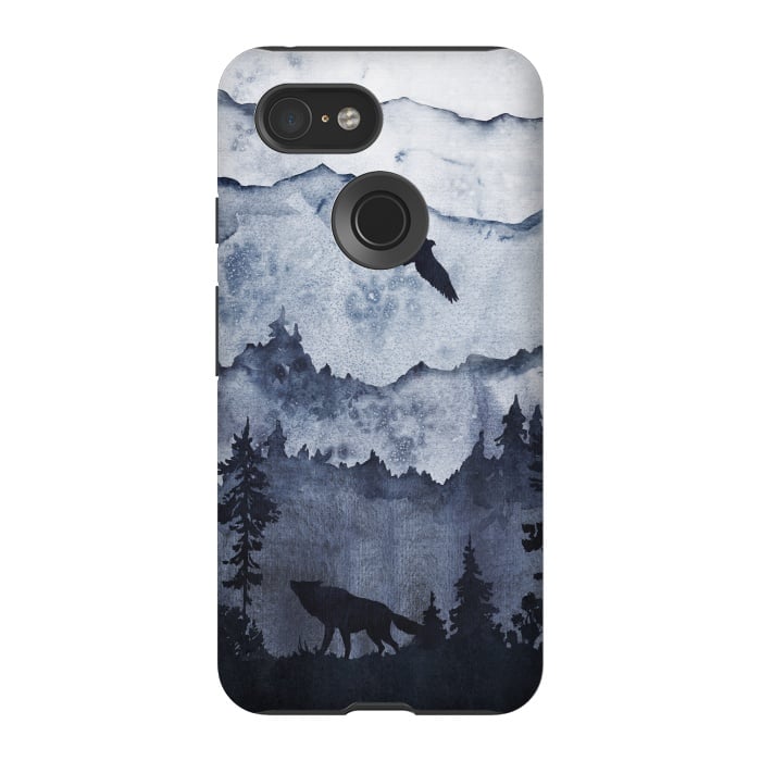Pixel 3 StrongFit the mountains are calling- wolf and eagle by  Utart