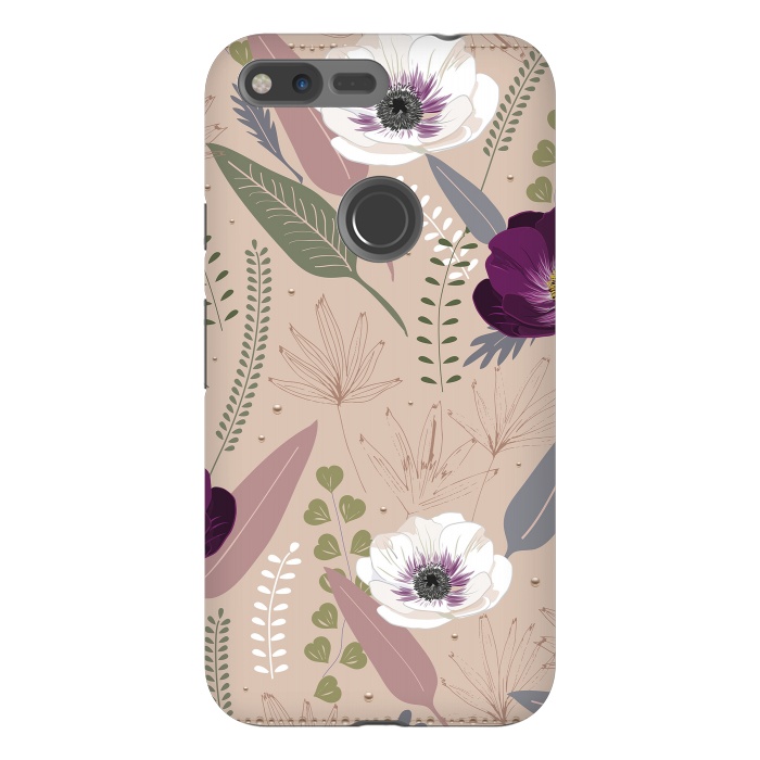 Pixel XL StrongFit Anemones Violet by Anis Illustration