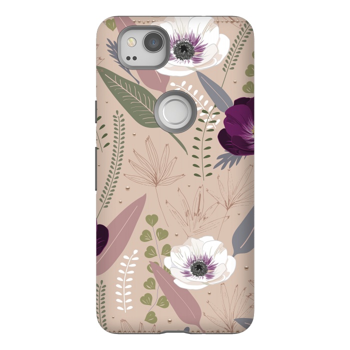 Pixel 2 StrongFit Anemones Violet by Anis Illustration