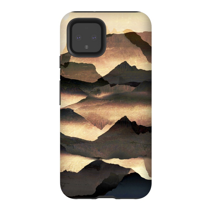 Pixel 4 StrongFit Golden misty mountain landscape by Oana 