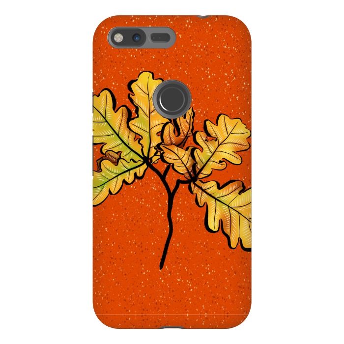 Pixel XL StrongFit Oak Leaves Autumnal Botanical Art by Boriana Giormova