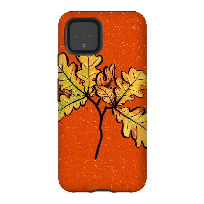 Pixel 4 StrongFit Oak Leaves Autumnal Botanical Art by Boriana Giormova