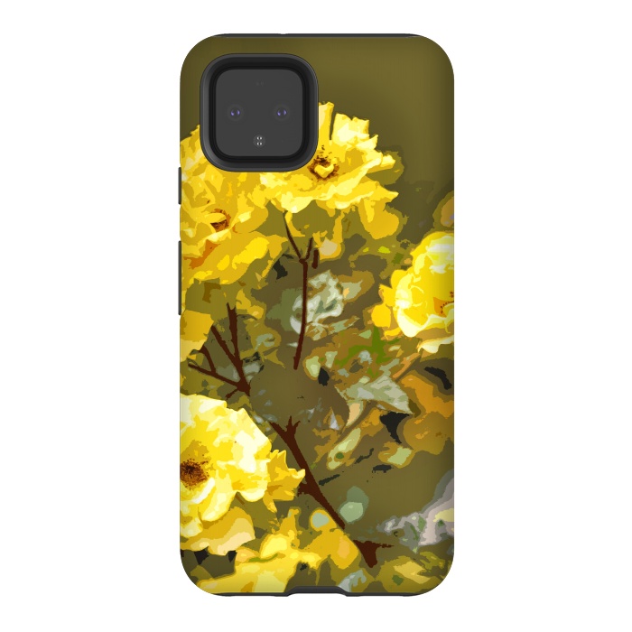 Pixel 4 StrongFit Yellow roses by Bledi