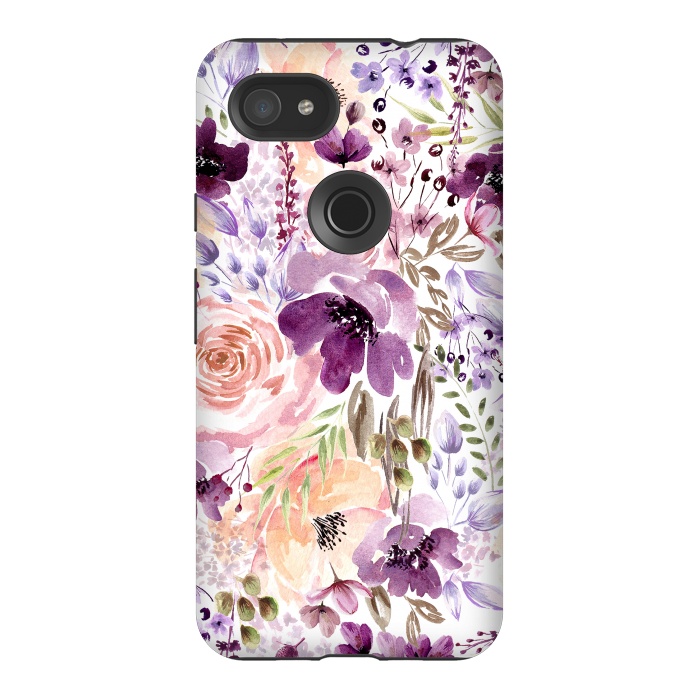 Pixel 3AXL StrongFit Floral Chaos by Anis Illustration