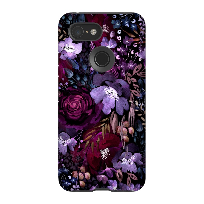 Pixel 3 StrongFit Deep Floral Chaos by Anis Illustration