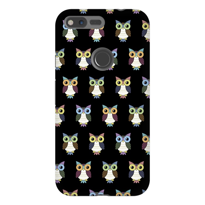 Pixel XL StrongFit Fancy owl pattern by Laura Nagel