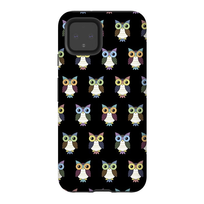 Pixel 4 StrongFit Fancy owl pattern by Laura Nagel
