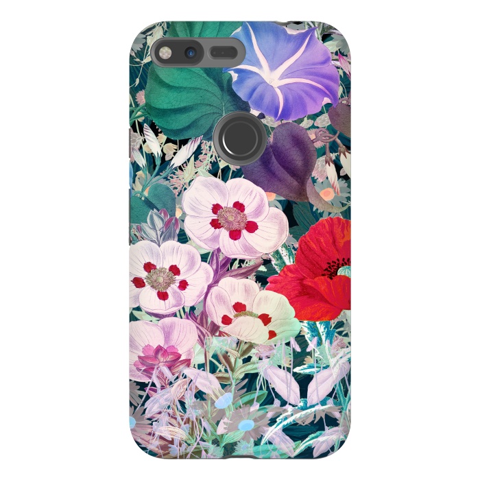 Pixel XL StrongFit Rich colorful flowers - botanical illustration by Oana 