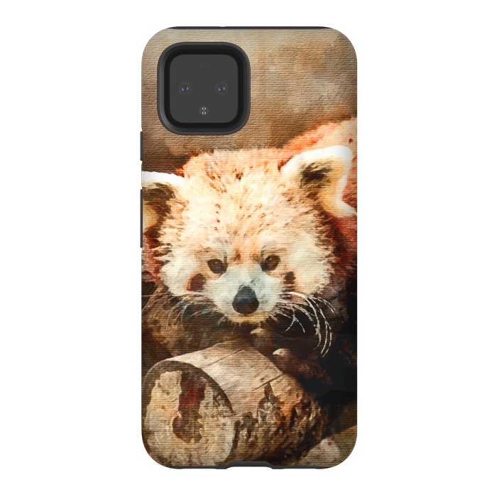 Pixel 4 StrongFit Red Panda by Creativeaxle