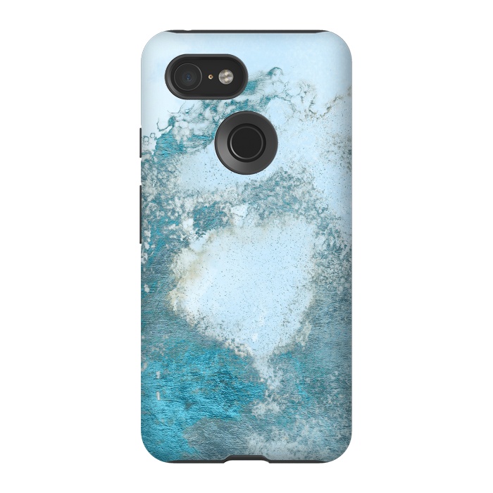 Pixel 3 StrongFit Ice Blue Marble  by  Utart