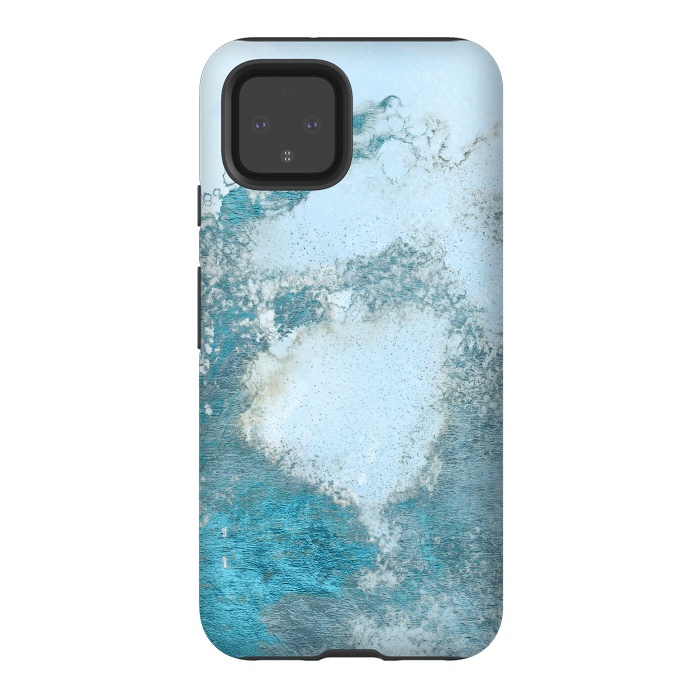 Pixel 4 StrongFit Ice Blue Marble  by  Utart
