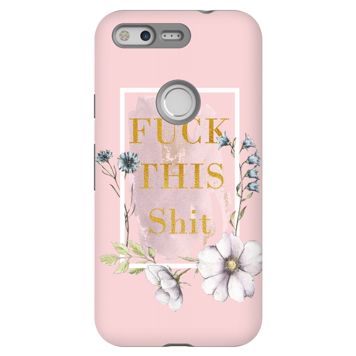 Pixel StrongFit Fuck this shit - blush floral by  Utart
